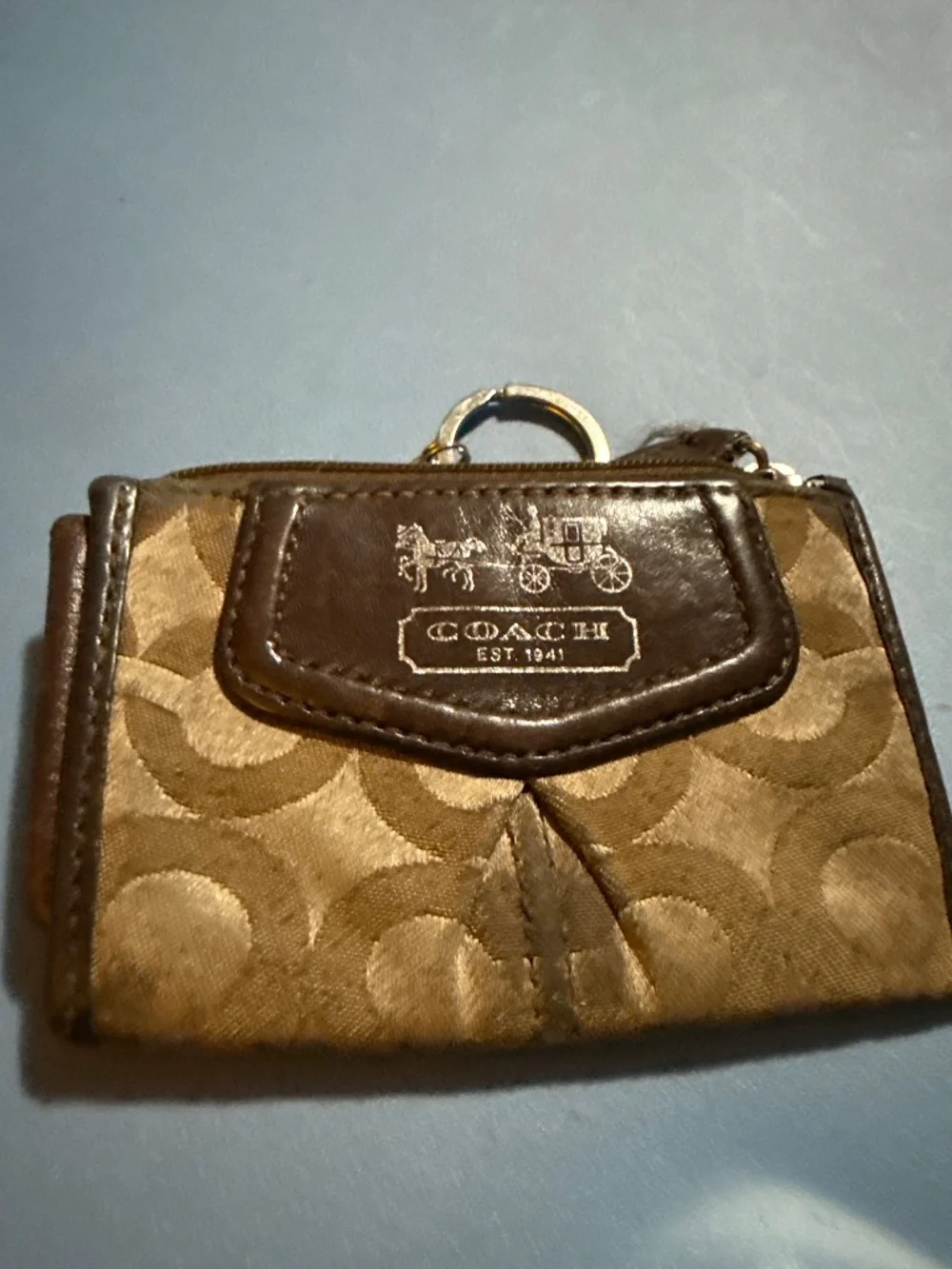 Coach keychain card holder